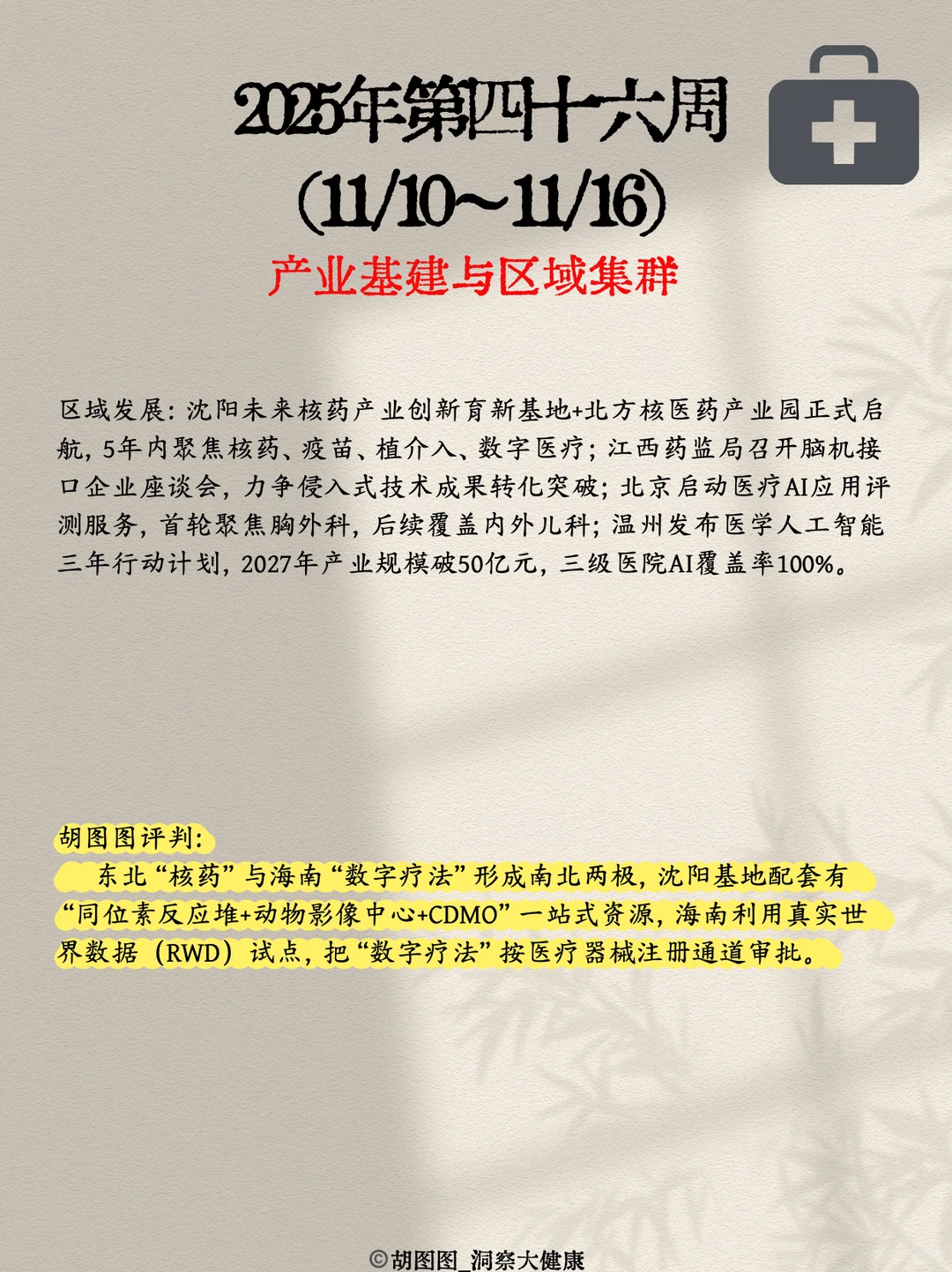 医药行业每周热点?:2025 Week46