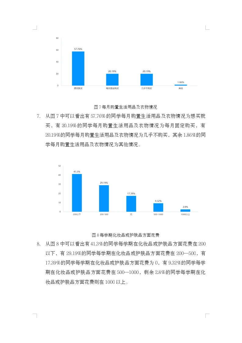 大学生消费情况调查报告