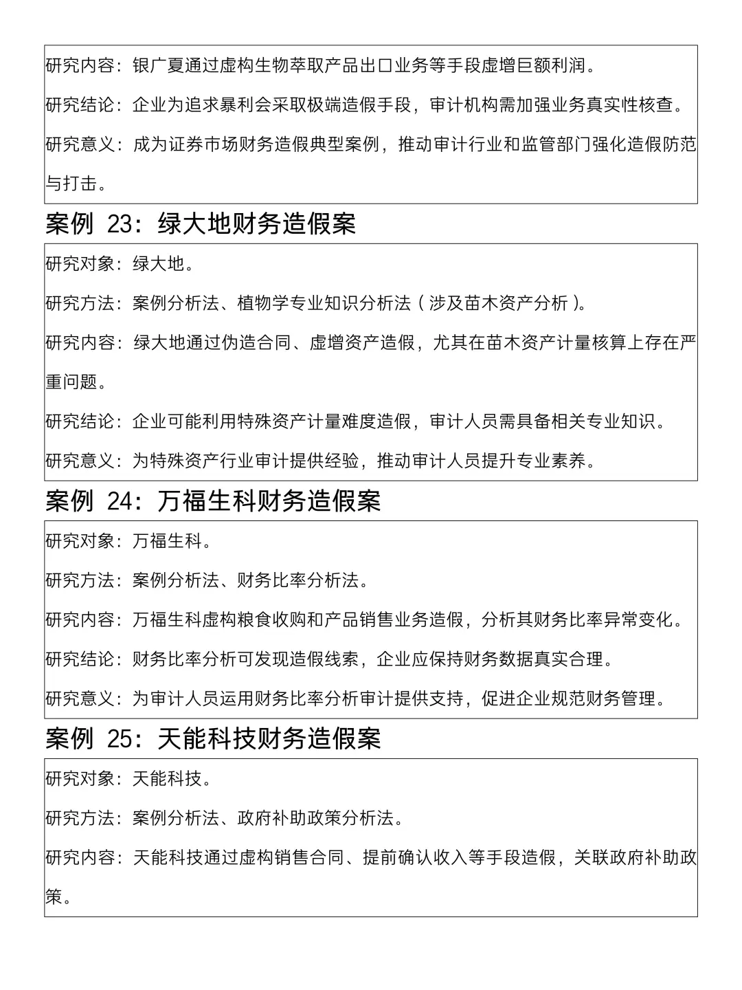 审计经典案例，审计学宝子一定要刷到啊?