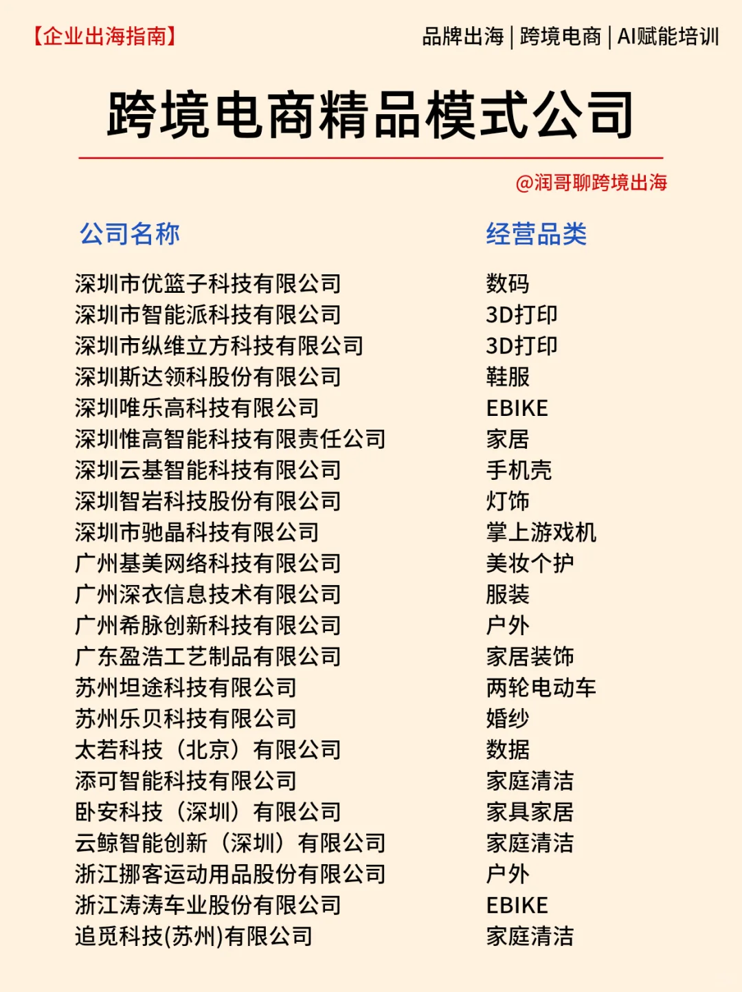 2025跨境电商精品模式公司汇总