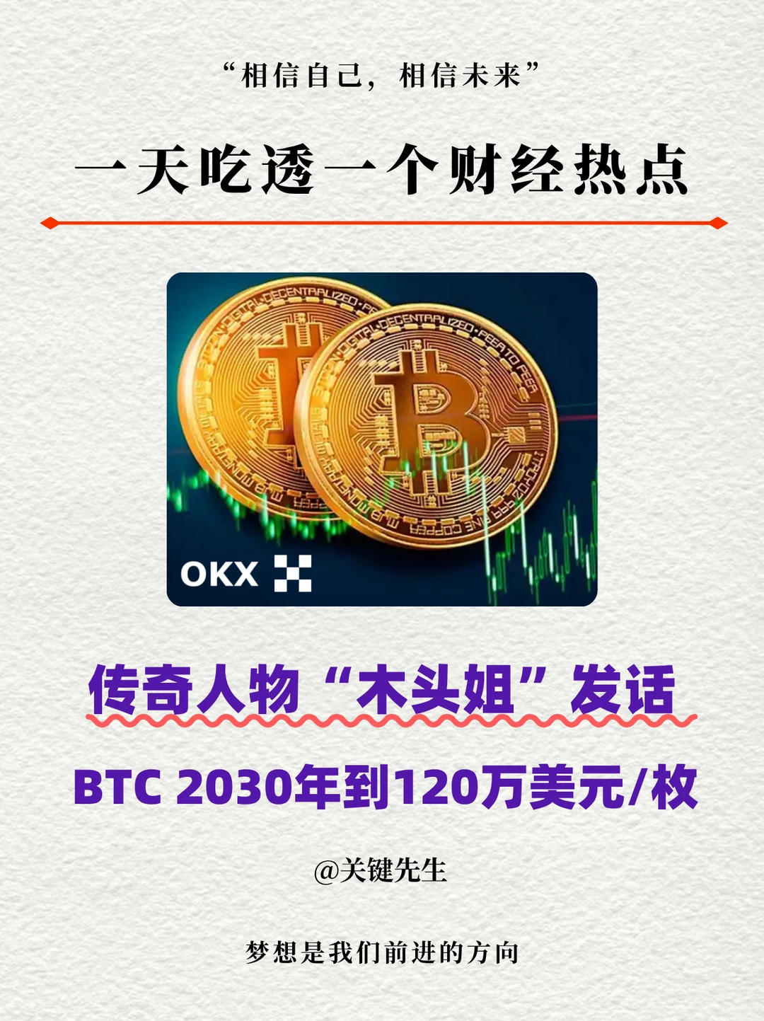 木头姐:BTC2030年看120万美元