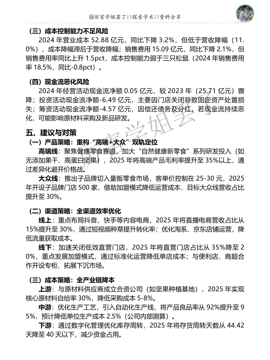 2020-2024年良品铺子财务分析报告参考?