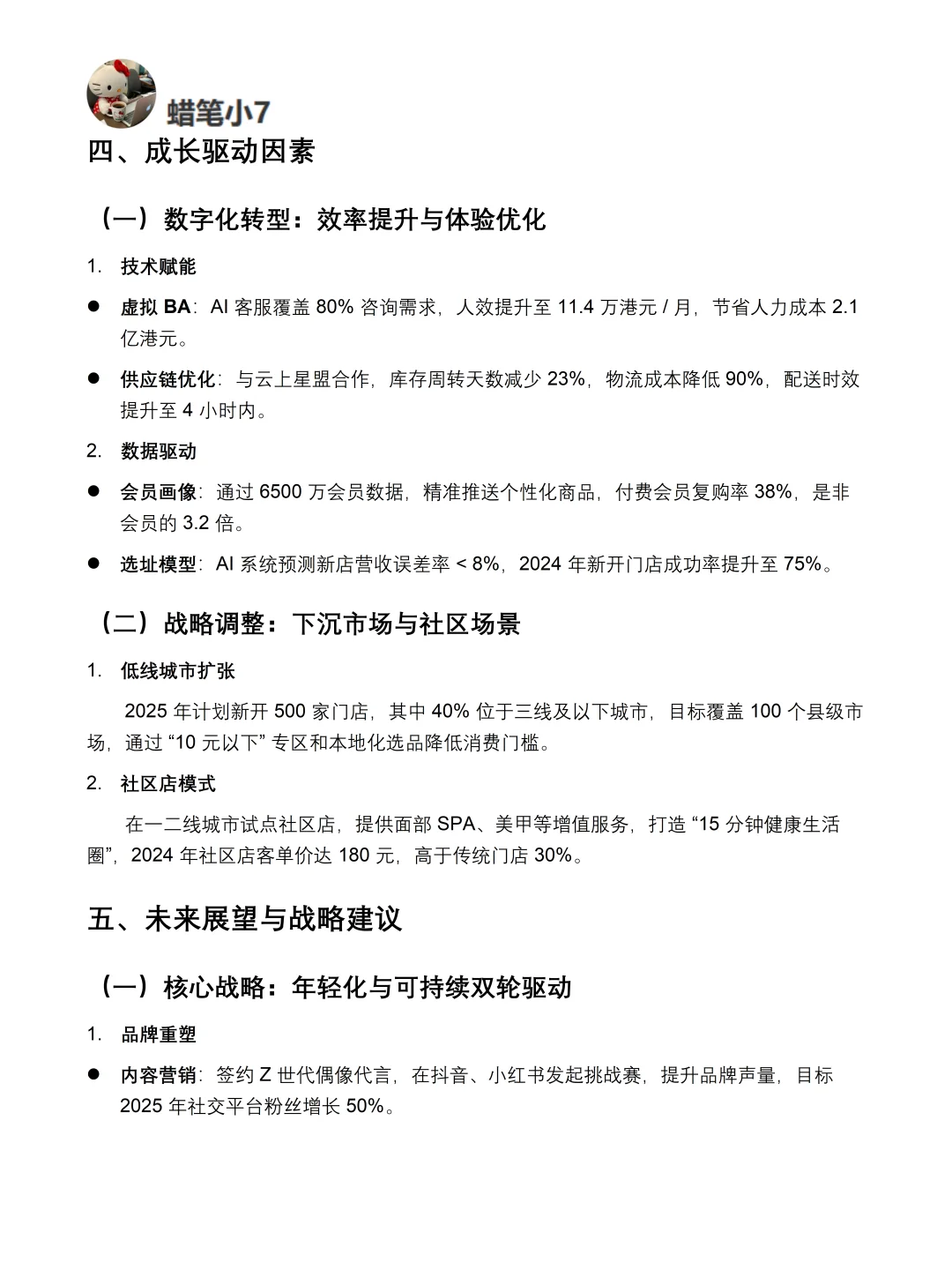 屈臣氏品牌深度分析报告来啦?！