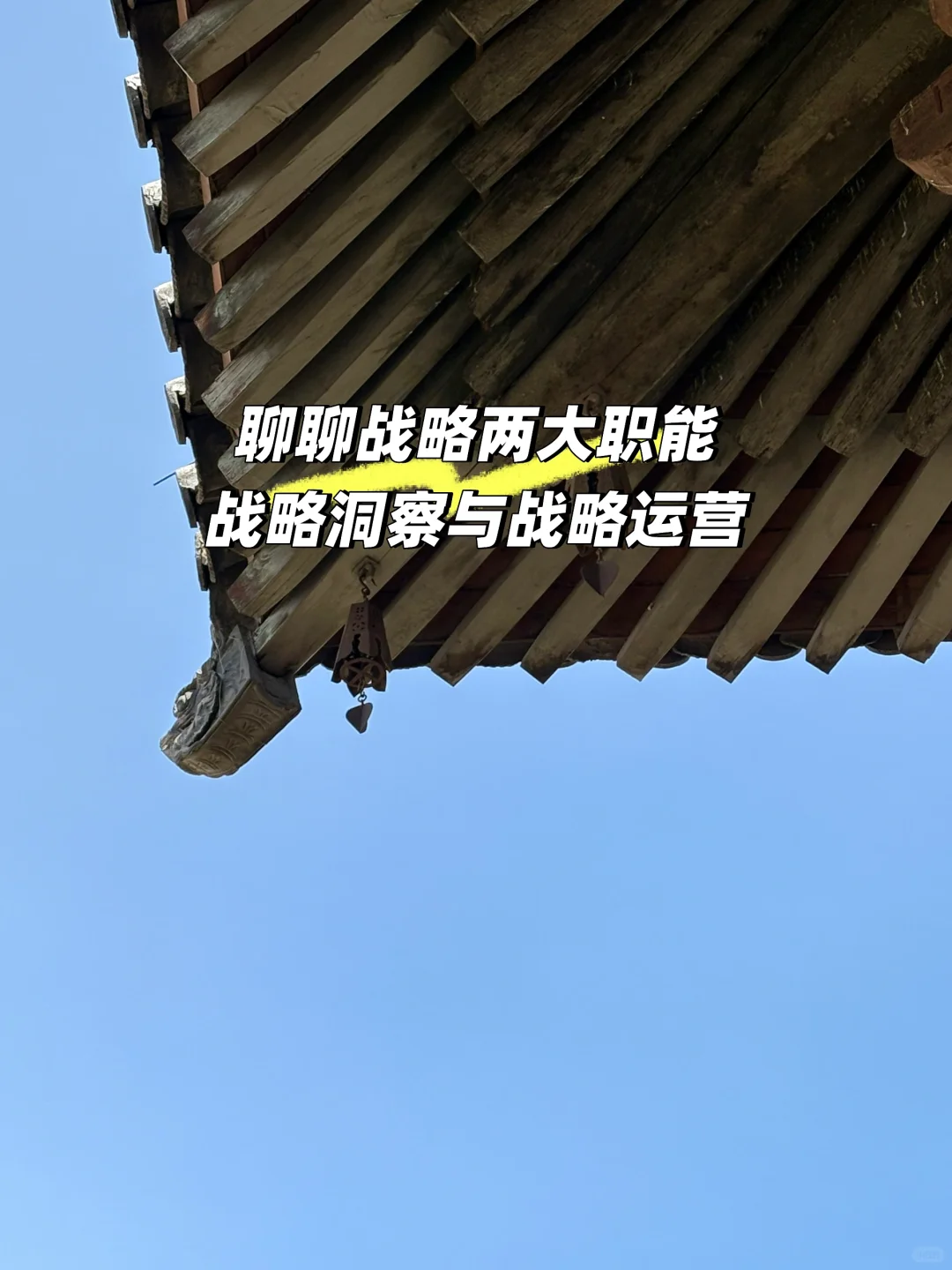 聊聊战略的两大职能:战略洞察与运营