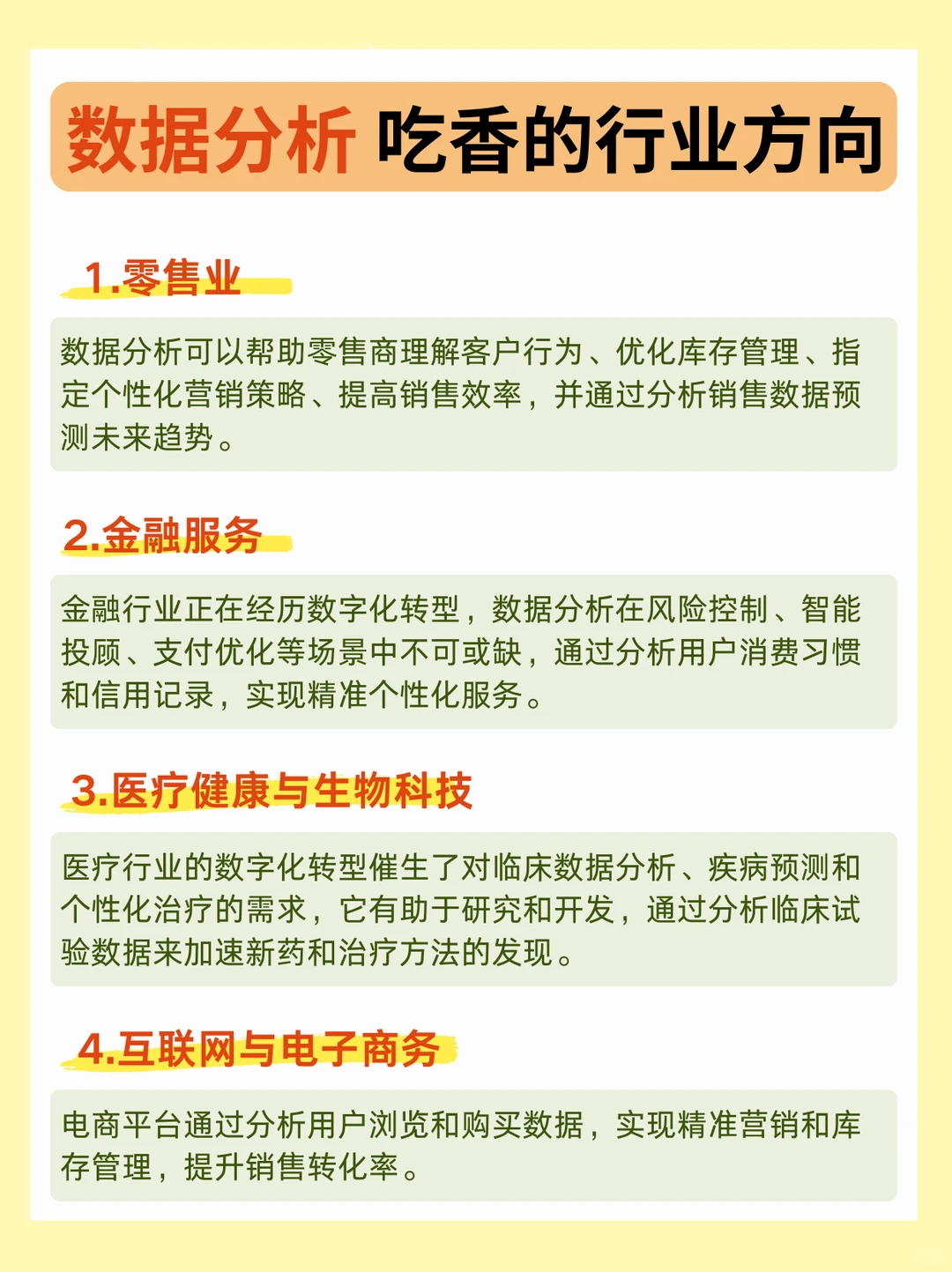 数据分析可以选择的8大行业！