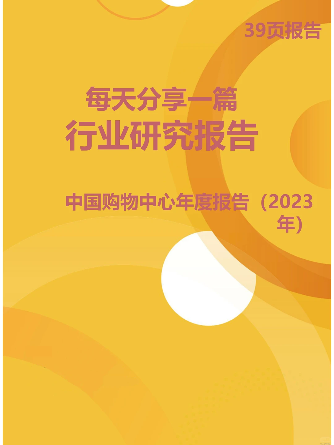 中国购物中心年度报告(2023年)