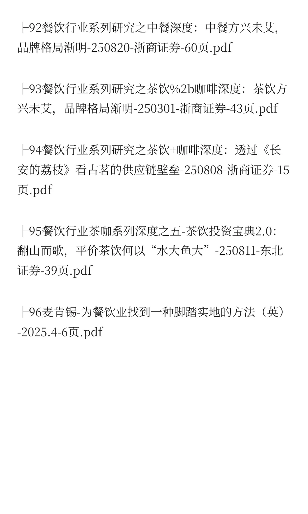 2025年餐饮市场分析报告(80份)