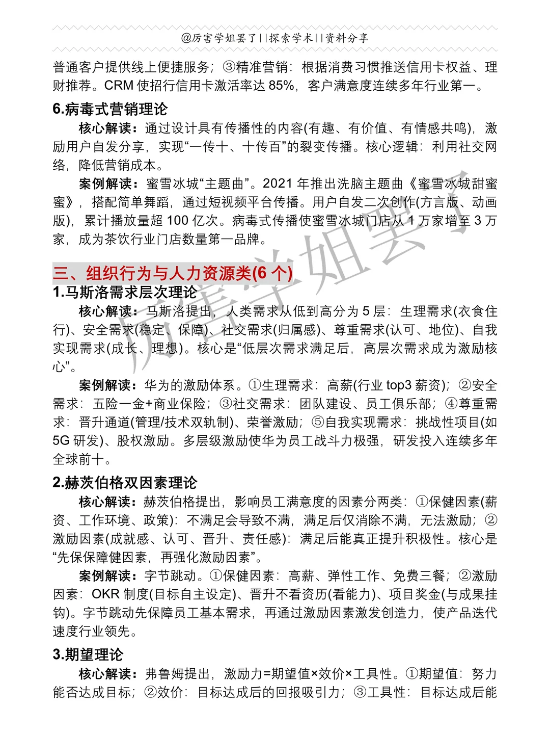 30个工商管理专业理论案例参考??
