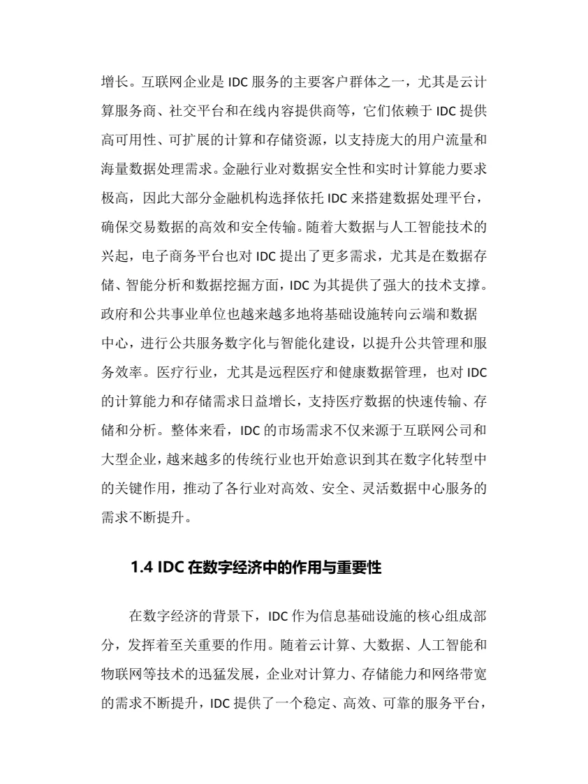 2025年IDC行业调研分析报告