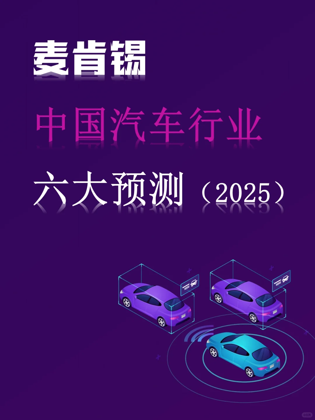 行业预测｜麦肯锡2025中国汽车业六大预测
