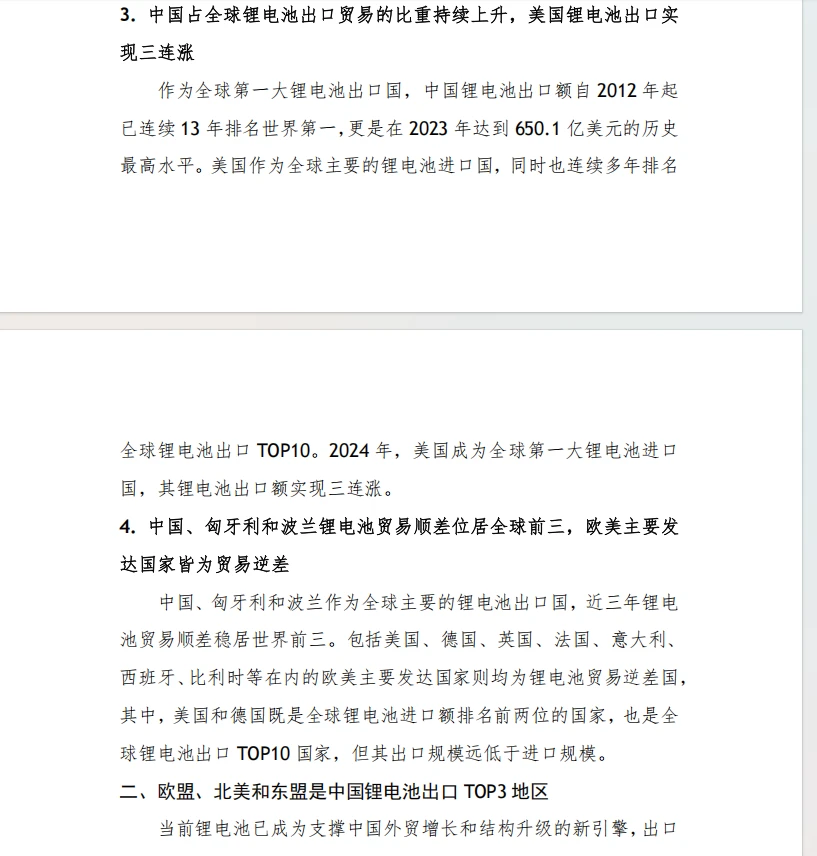 2024-2025中国锂电池出口市场报告