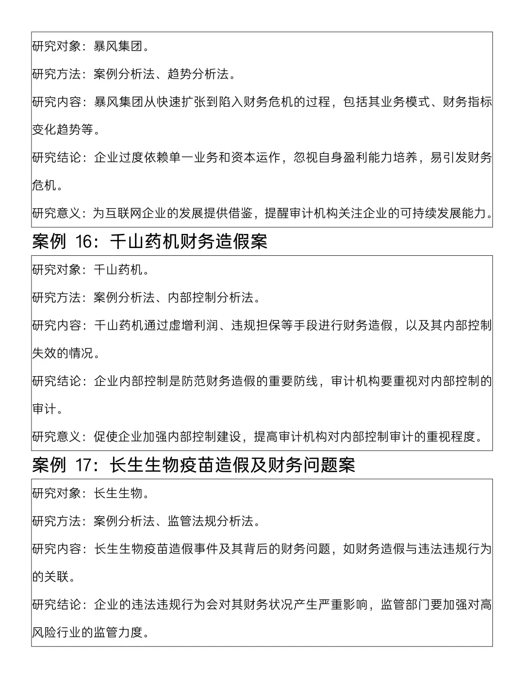审计经典案例，审计学宝子一定要刷到啊?