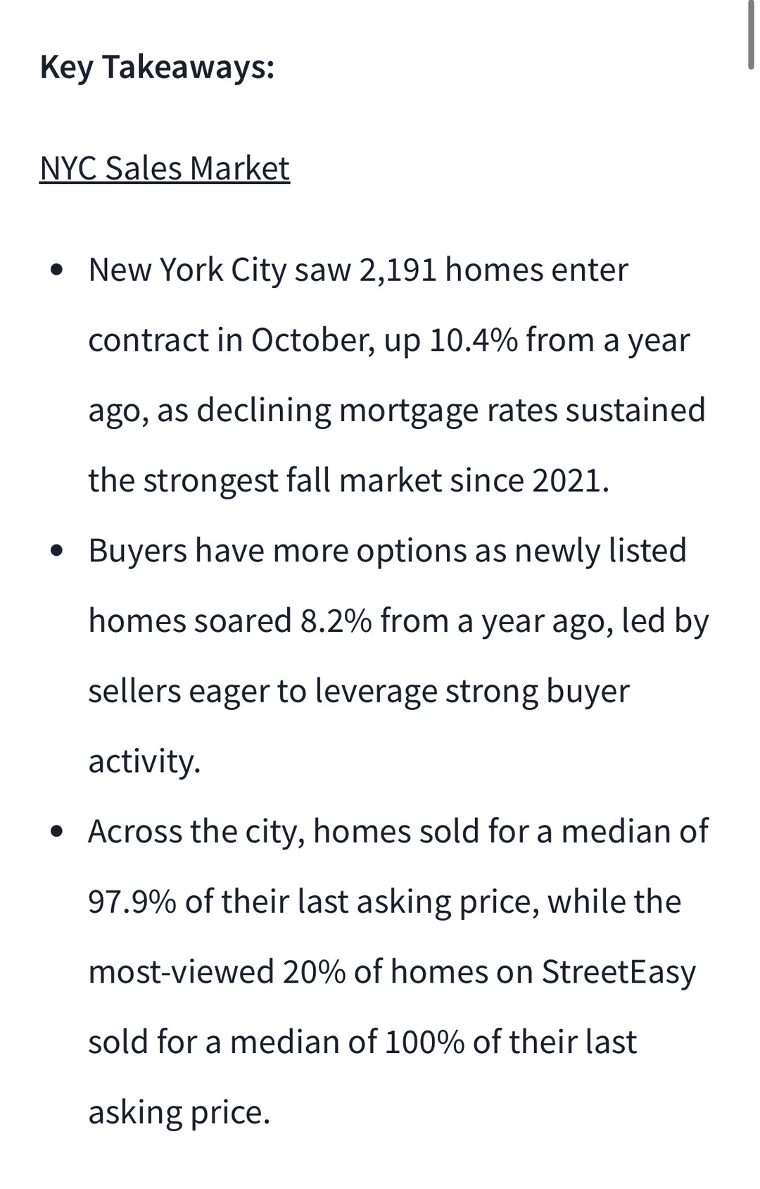 NYC 2025 年10 月房地产市场报告