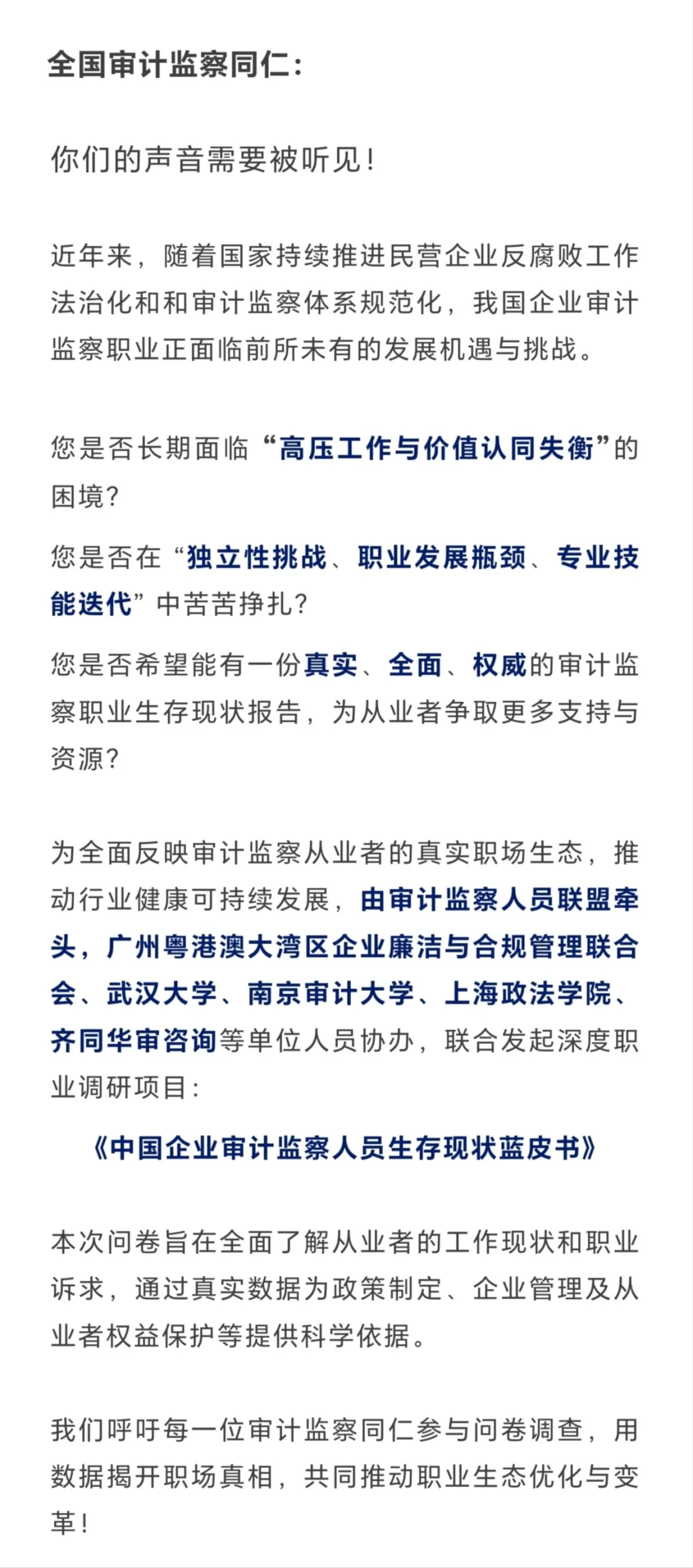 ?审计人速填!这份蓝皮书为你发声!