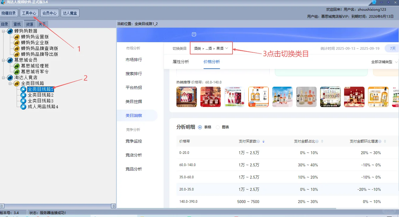 生意参谋，市场洞察淘宝店铺数据分析查词