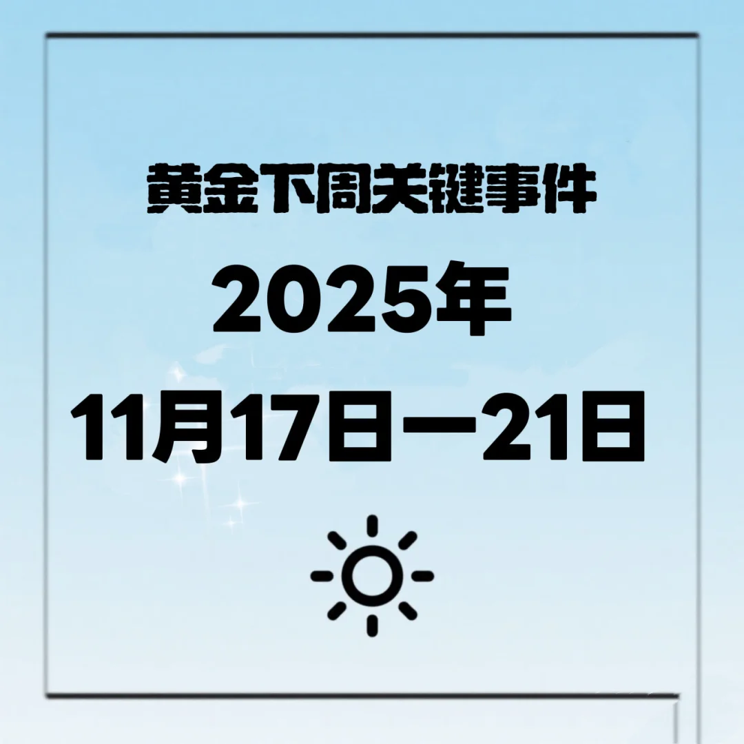 2025年11月17日至21日黄金分析策略