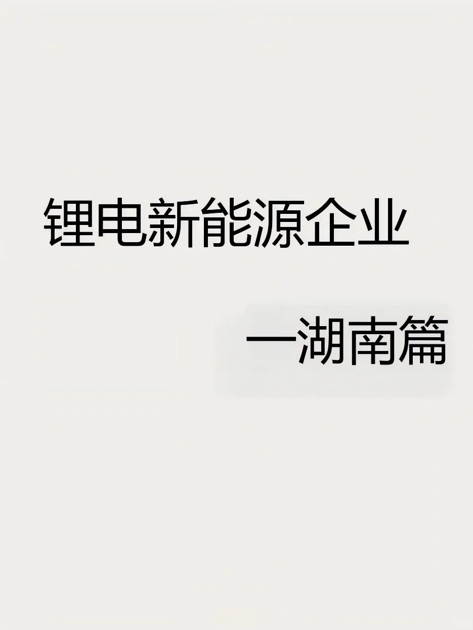 湖南新能源企业