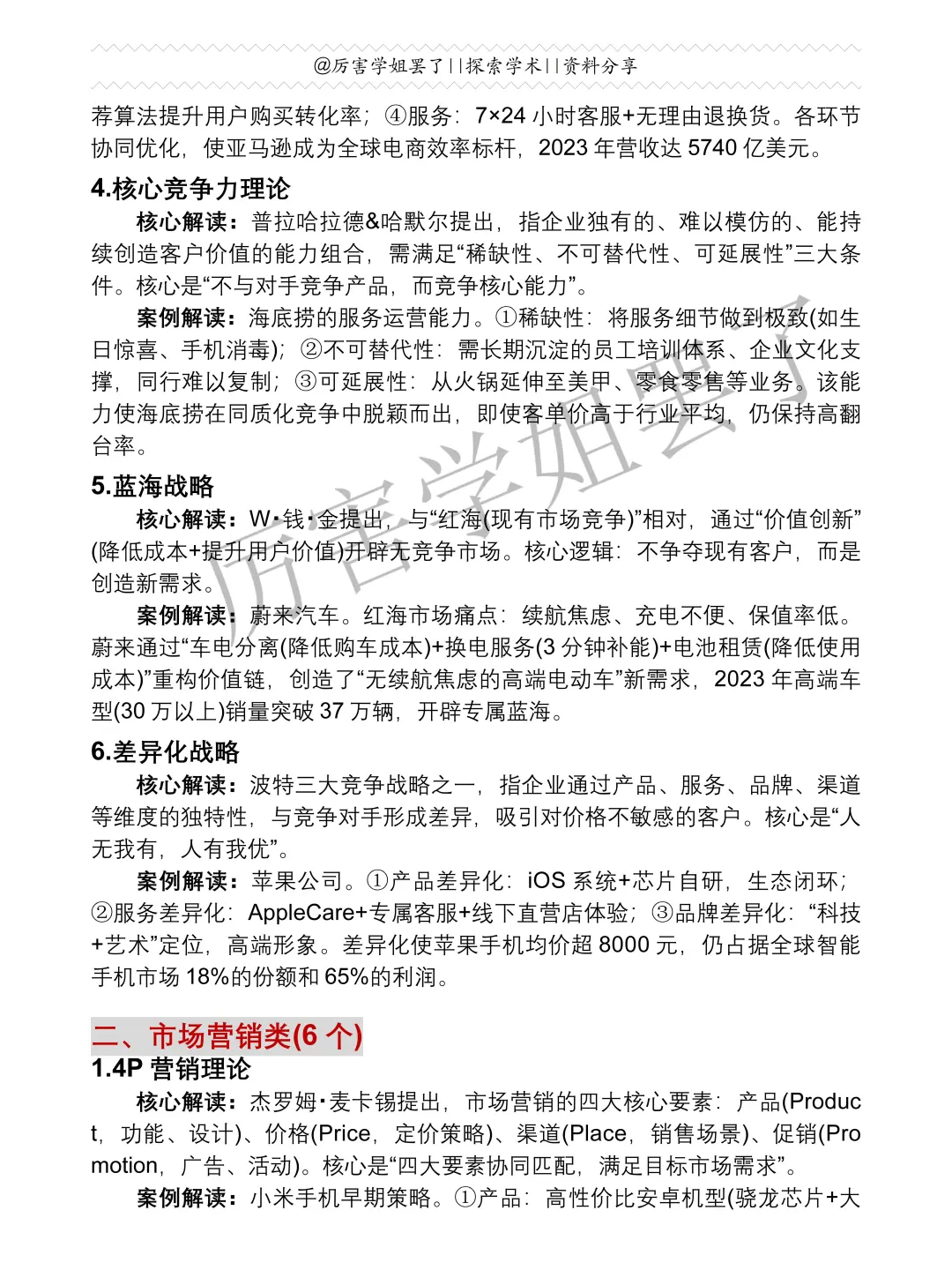 30个工商管理专业理论案例参考??