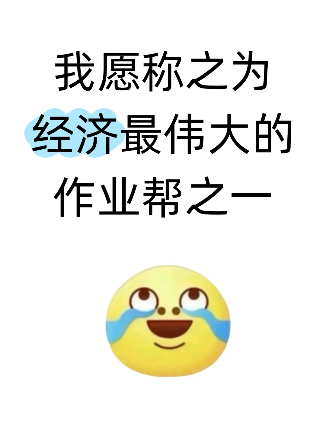 我愿称之为经济最伟大的作业帮之一