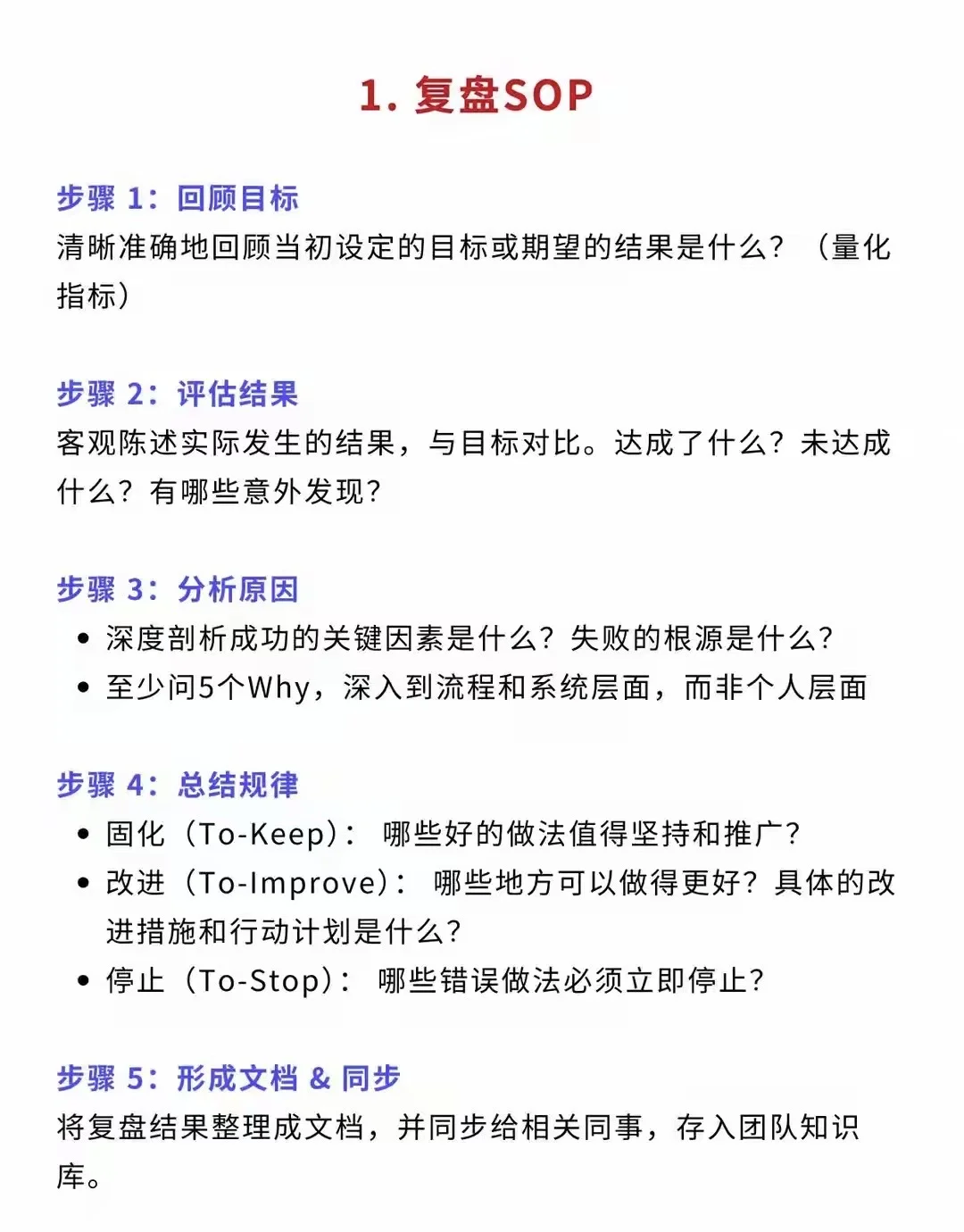 优秀管理者都在用的顶级复盘SOP