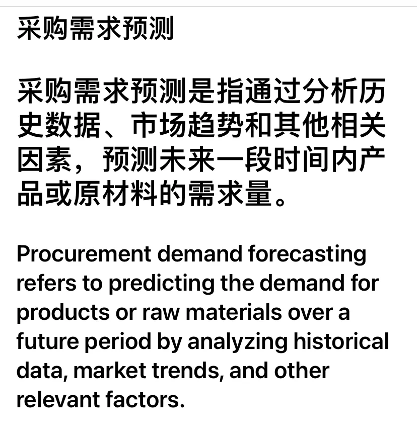 需求预测和库存管理