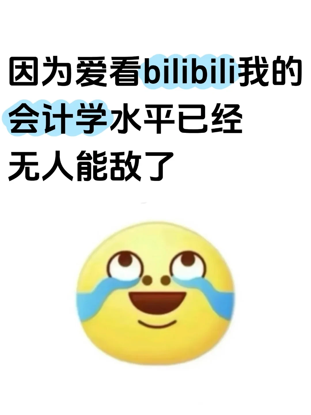 因为爱看bilibili会计水平已经无人能敌了