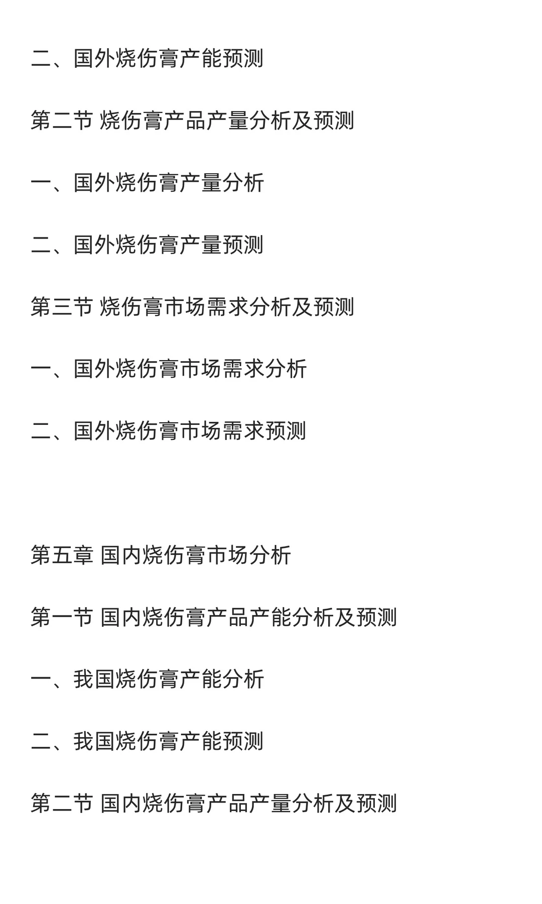 烧伤膏行业市场调研及发展前景分析预测