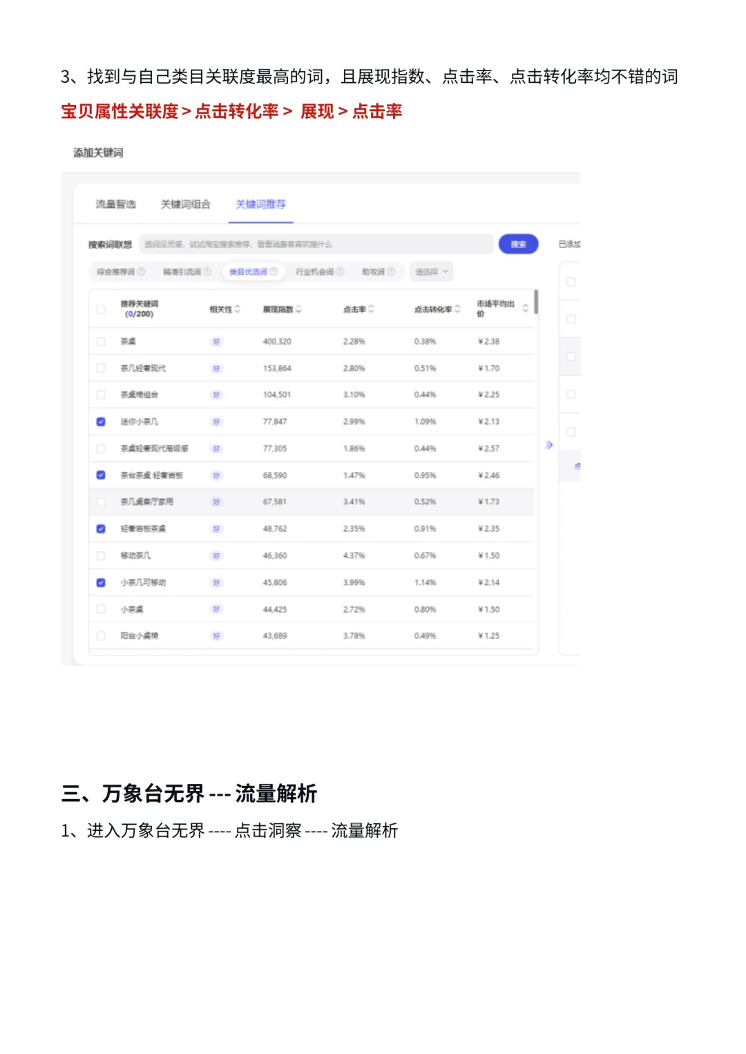 淘宝推广关键词计划该如何选词