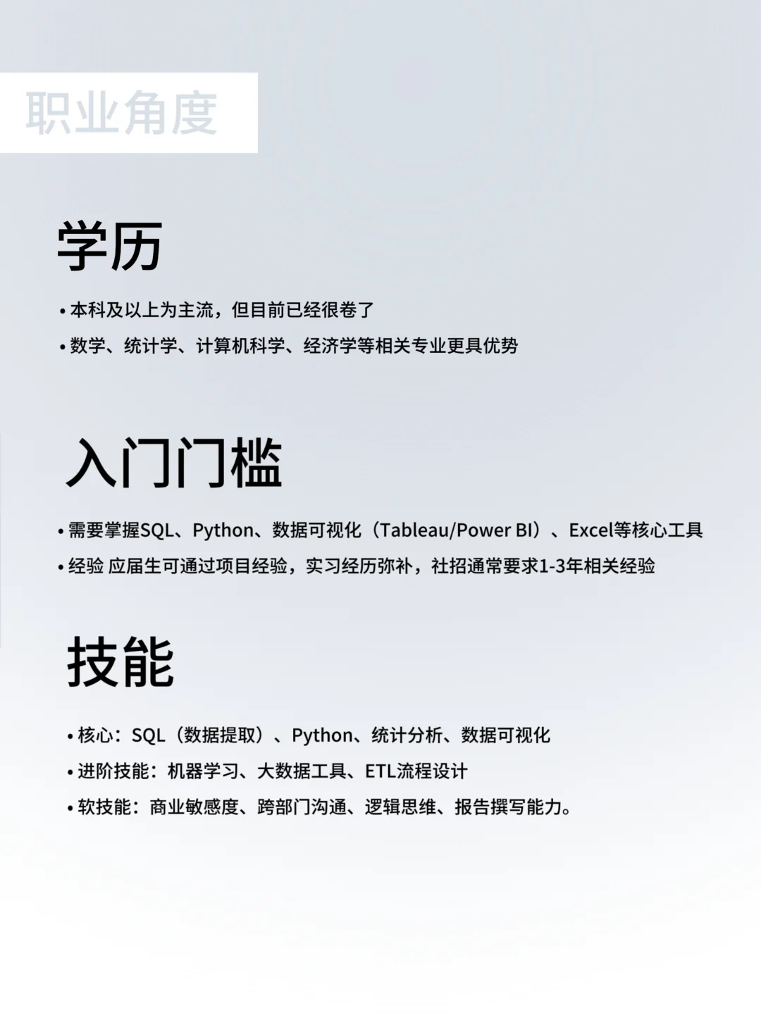 每天了解一种职业—数据分析师