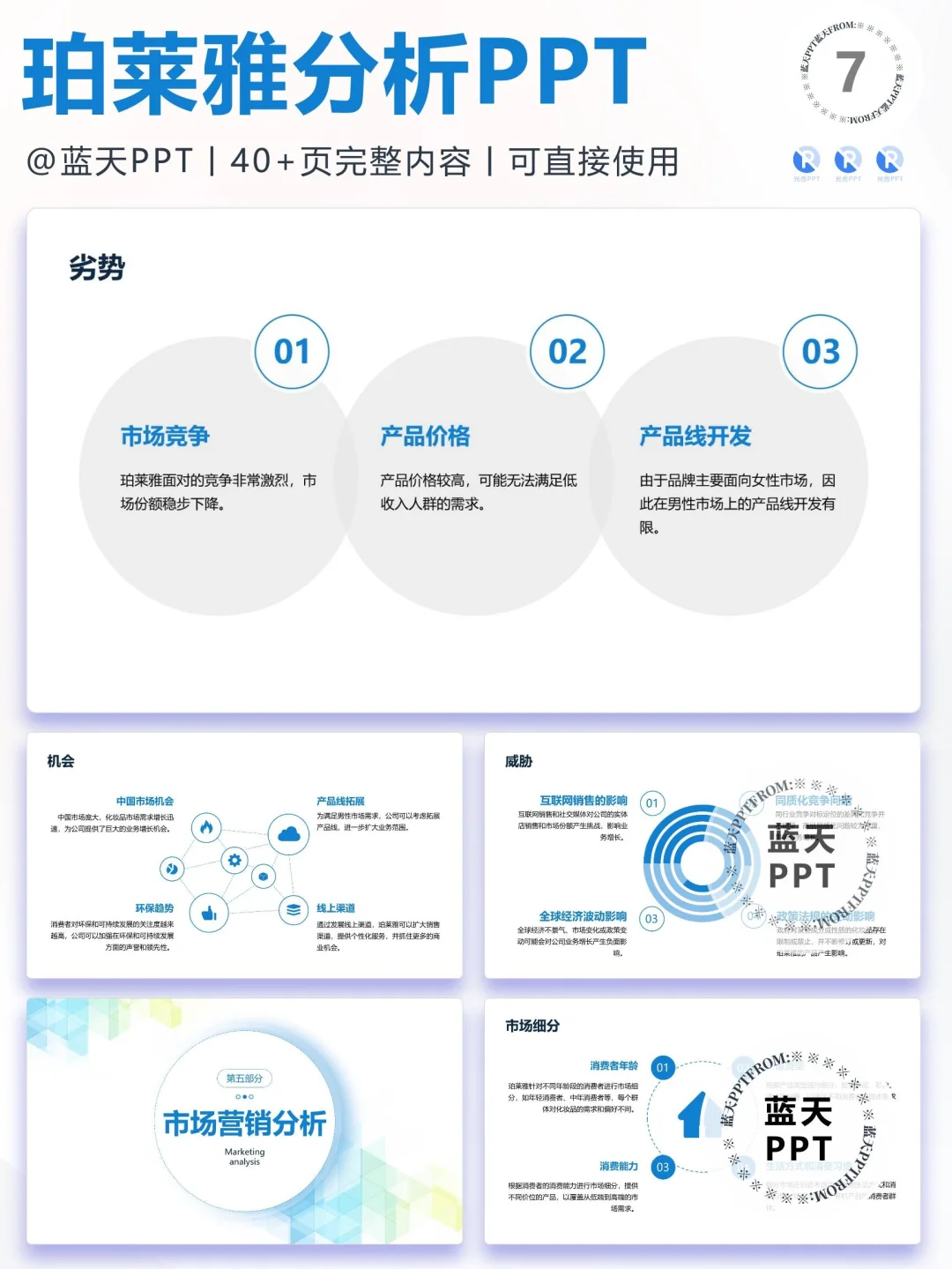 【109】珀莱雅战略分析营销策略 SWOT PPT