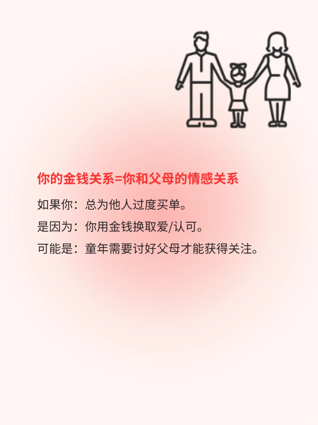 金钱关系=和父母的情感关系