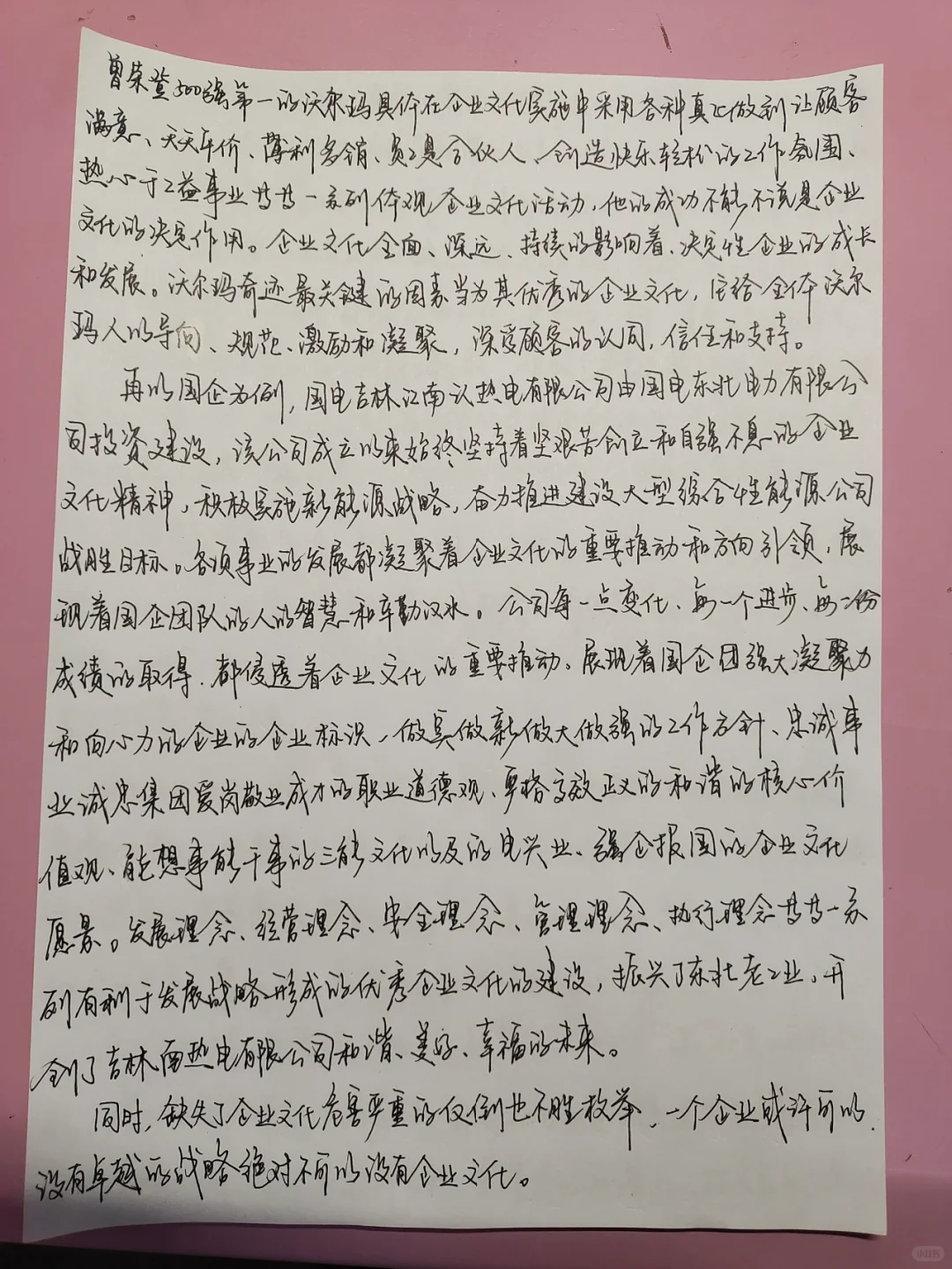 企业文化总结报告