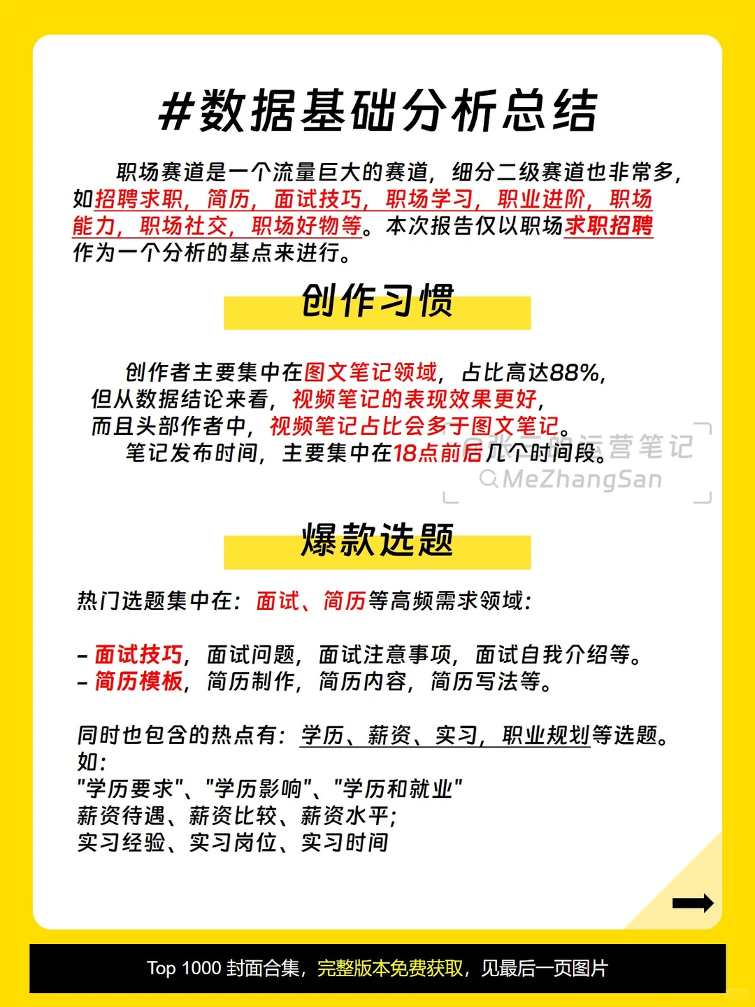 行业报告?职场赛道数据分析❗爆款分析