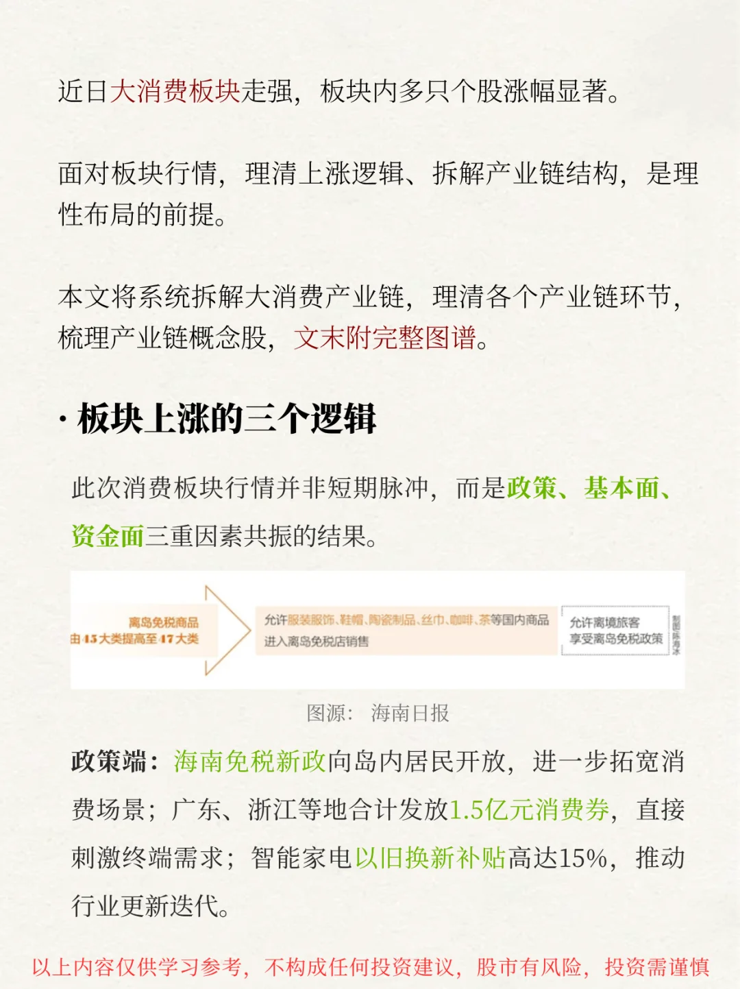 每天拆解一个热门板块：NO.1大消费