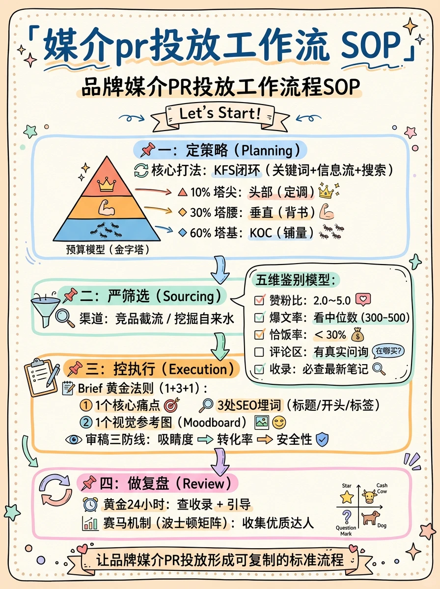 这图我做了一整天!!媒介投放全流程SOP