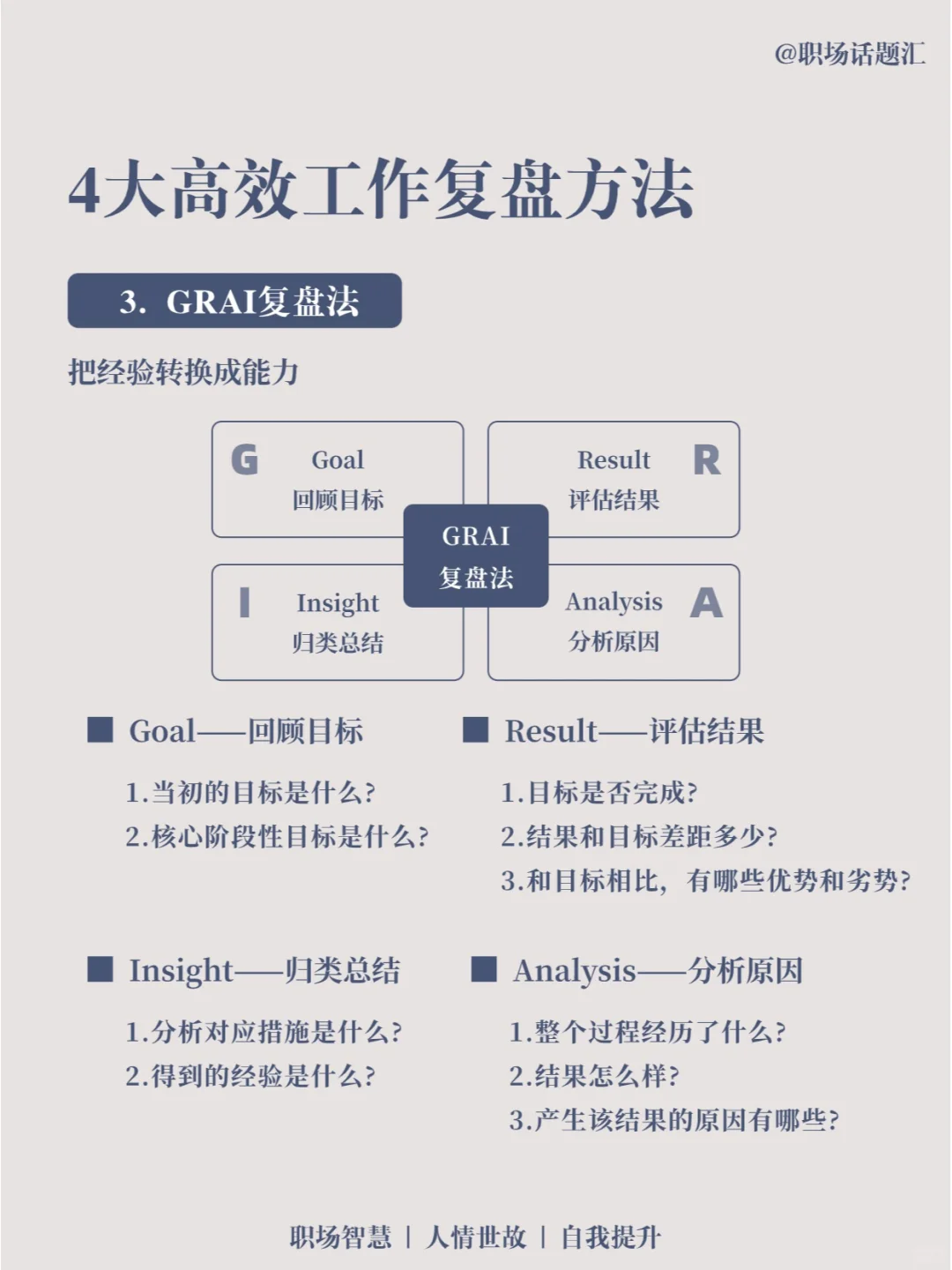 4个方法，学会职场高手如何做工作复盘