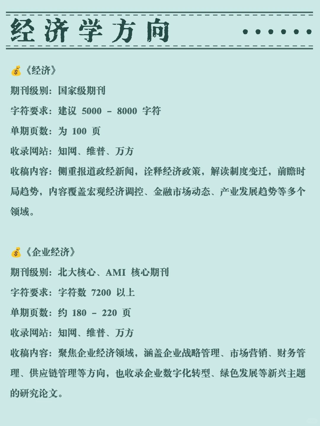 经济学的家人们千万不要错过这些啊!!