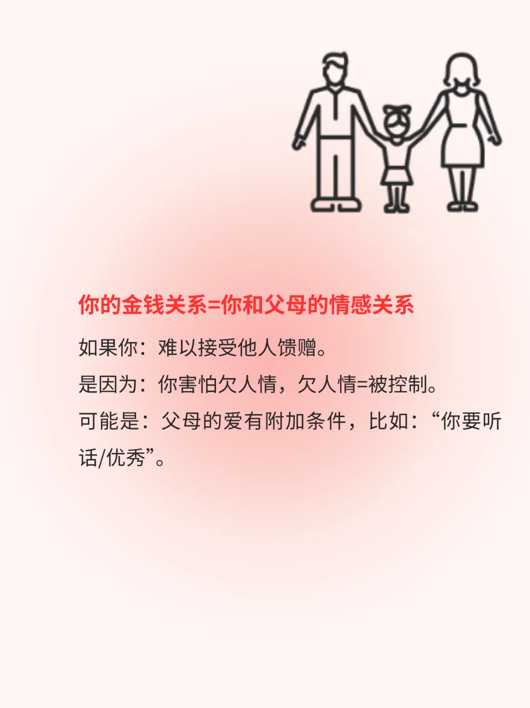 金钱关系=和父母的情感关系
