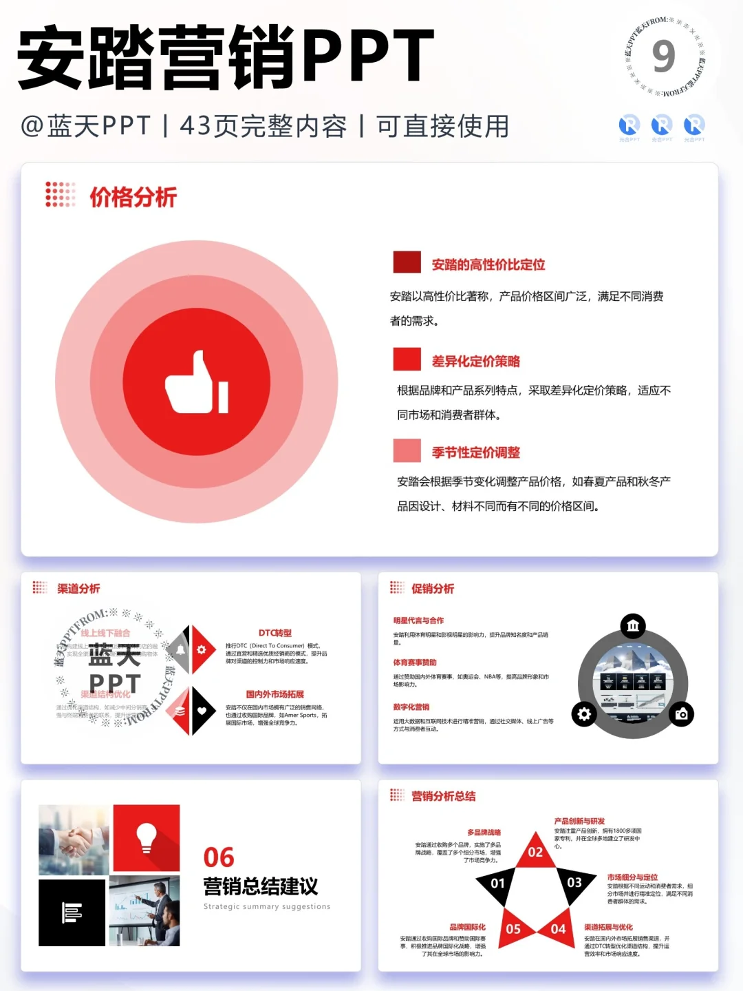【209】安踏-品牌简介市场营销策略PPT