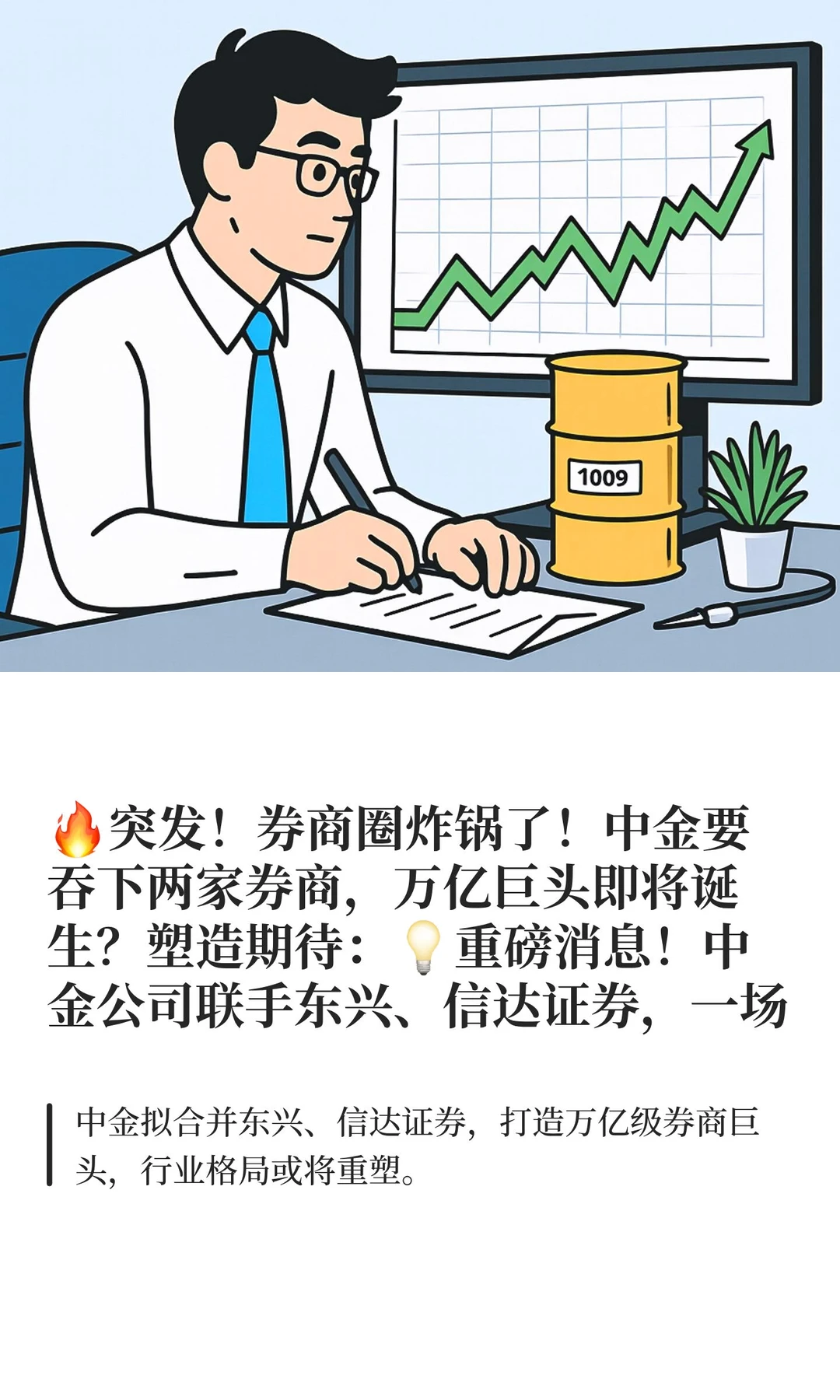 ?突发！券商圈炸锅了！中金要吞下两家券
