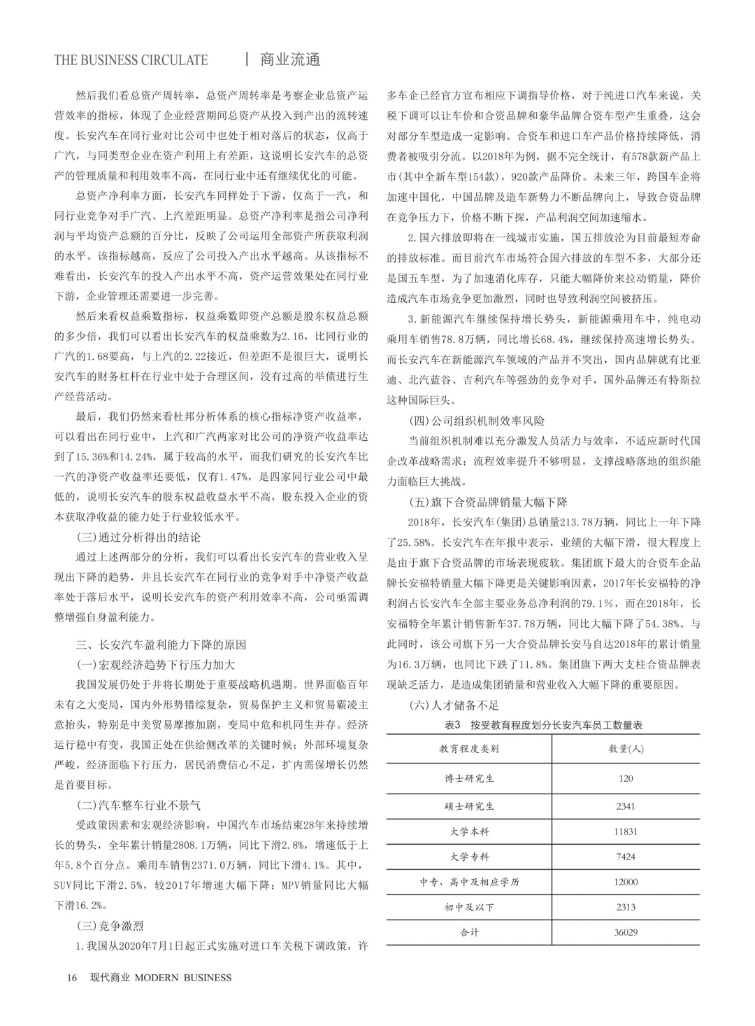 长安汽车盈利能力分析???