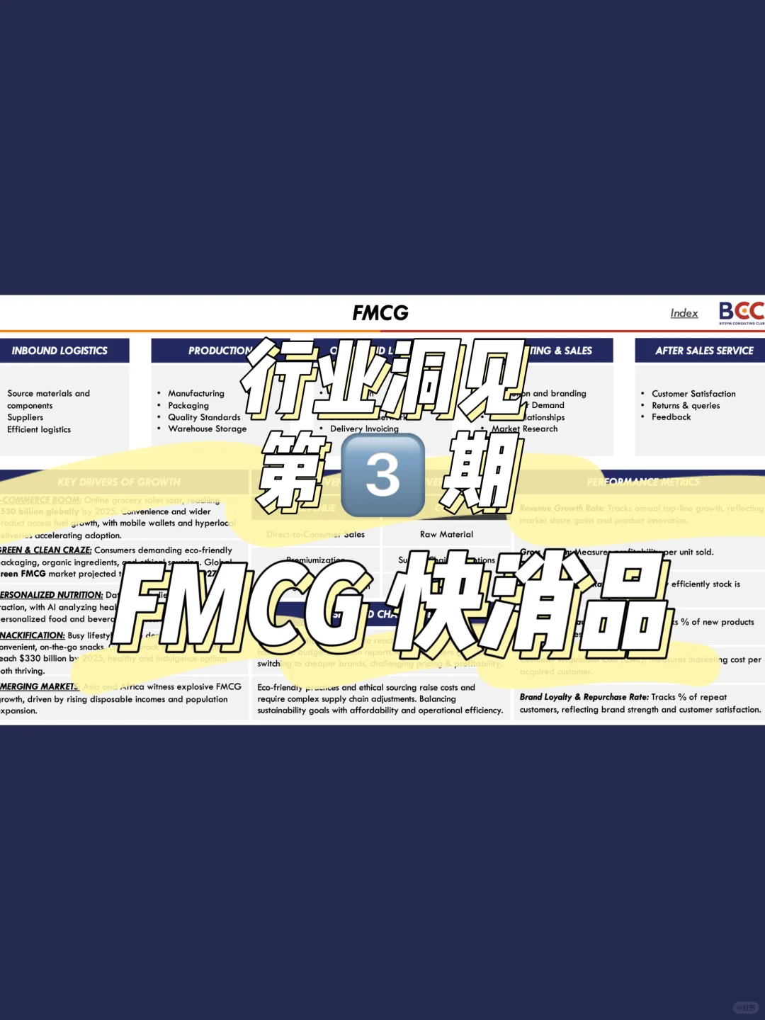 行业洞见第3⃣️期 FMCG快消品