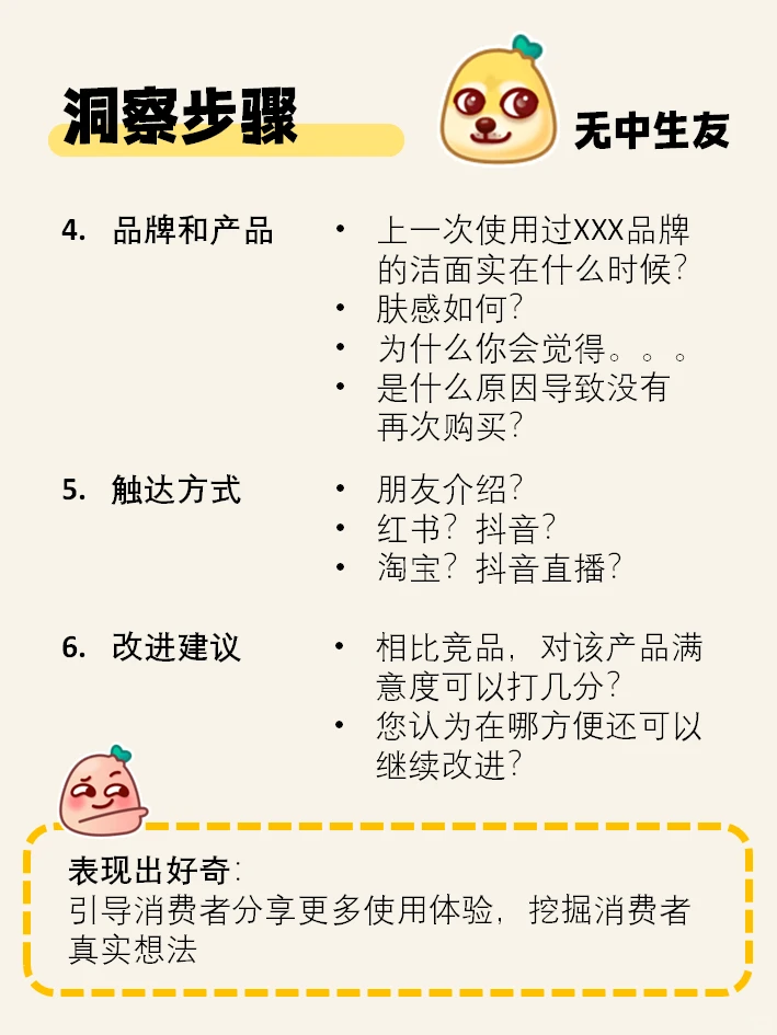 消费者洞察用户调研提纲步骤速成
