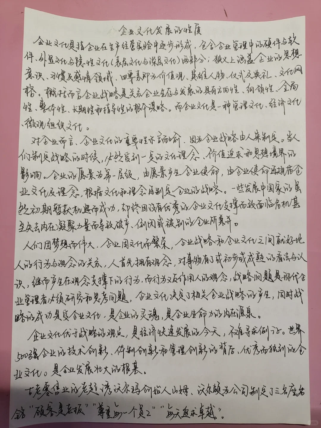 企业文化总结报告