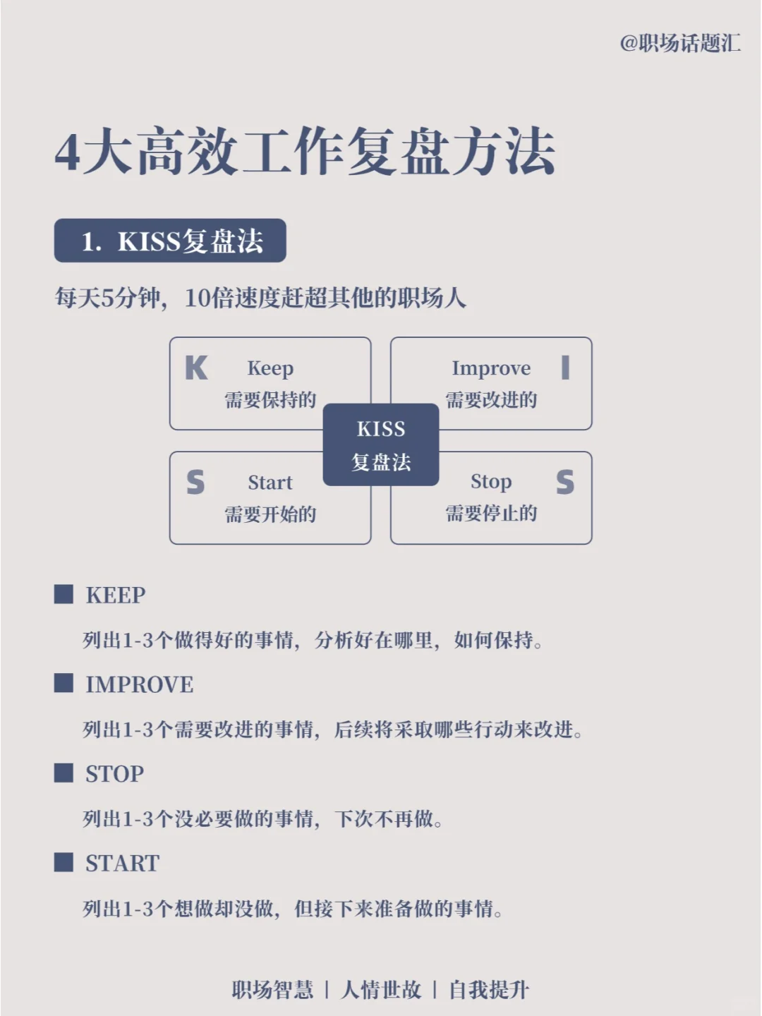 4个方法，学会职场高手如何做工作复盘