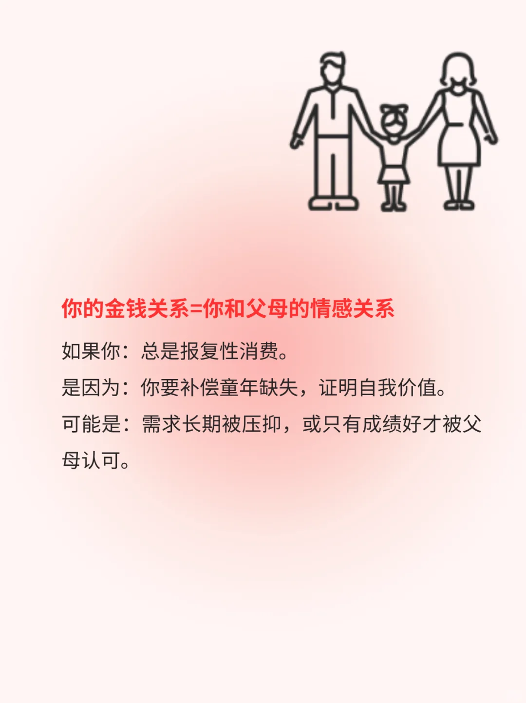 金钱关系=和父母的情感关系