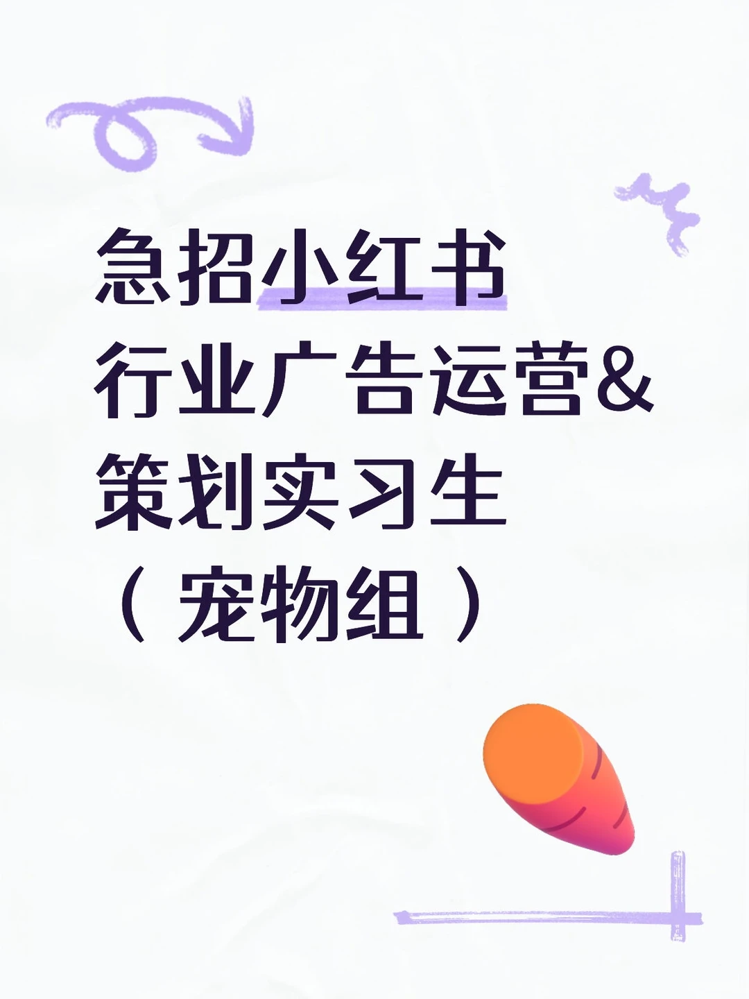 招行业广告运营&策划实习生(宠物组)