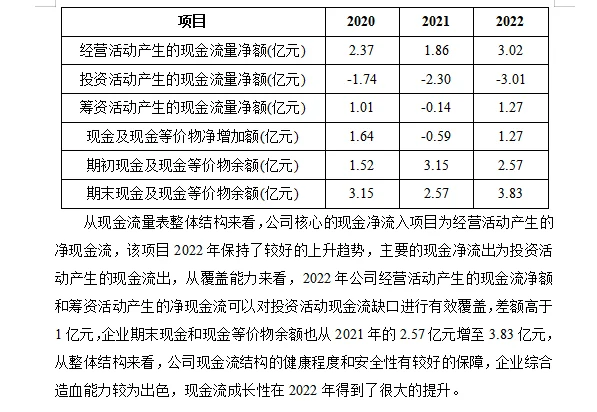 方盛制药现金流量表分析