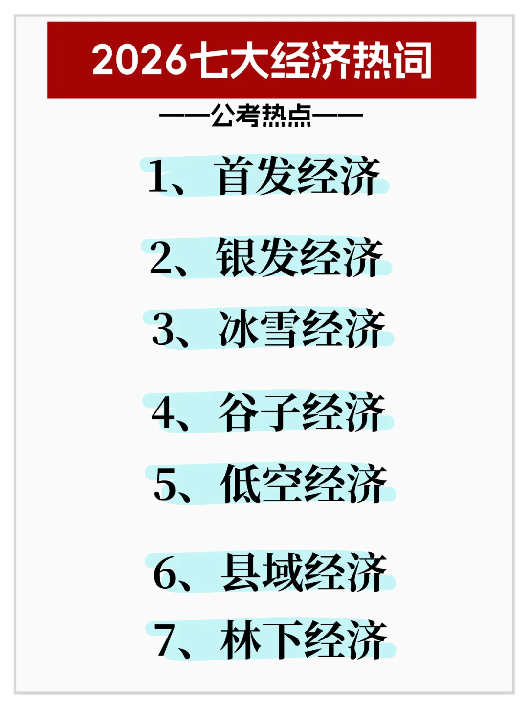 2026七大经济热词✅公考热点