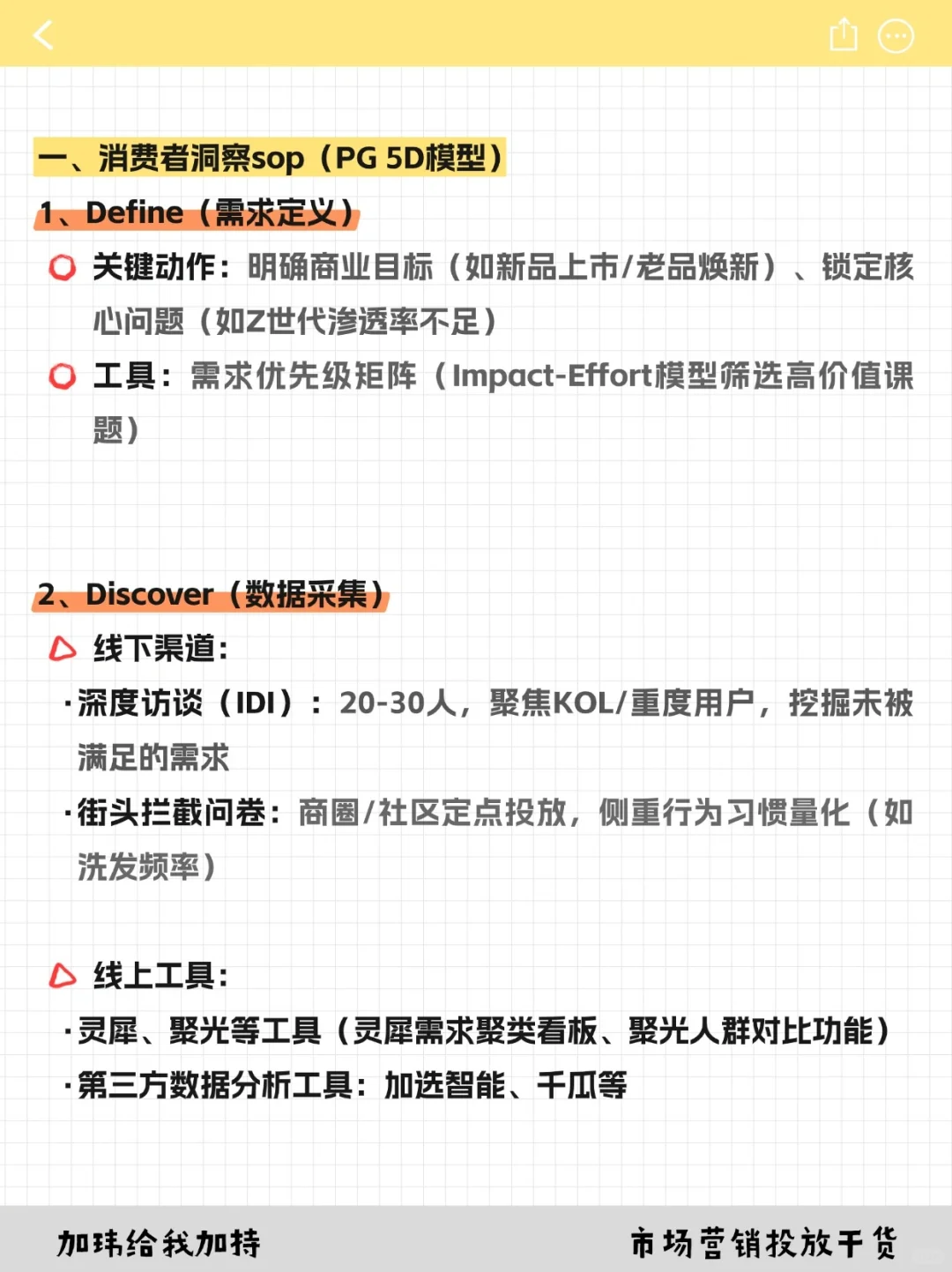 太能打了！宝洁市场部消费者洞察sop！